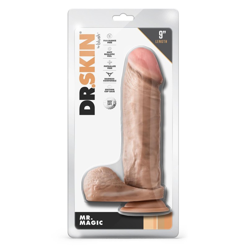 DR. SKIN, MR. MAGIC, Realistic Cock, With Suction Cup, 22cm, Flesh