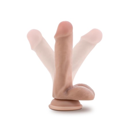 DR. SKIN, PLUS, POSABLE DILDO, WITH BALLS, 15cm | VANILLA