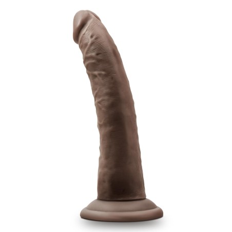 DR. SKIN, PLUS, POSABLE, DILDO WITH BALLS, 19cm, chocolate