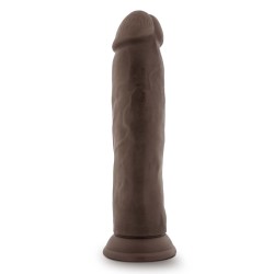 DR. SKIN, PLUS, POSABLE, THICK, DILDO, 23cm, CHOCOLATE