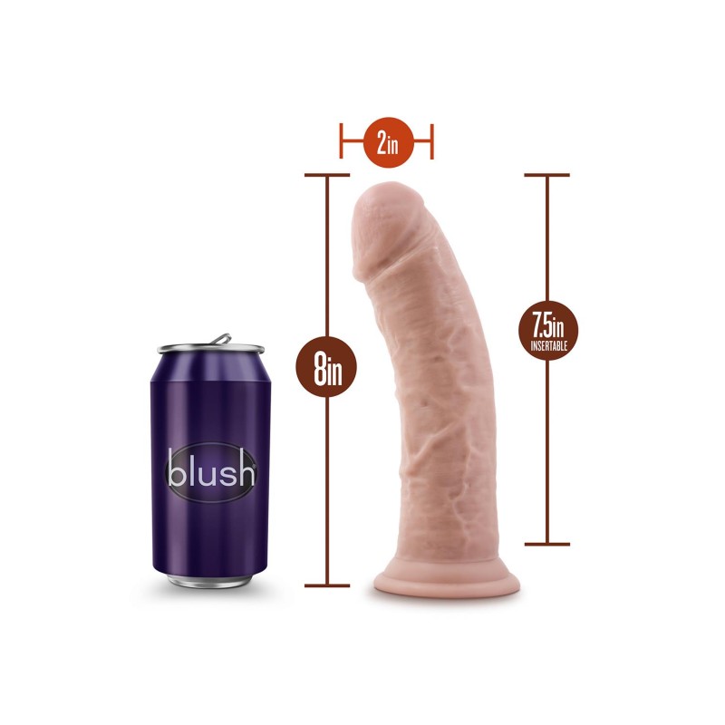 DR. SKIN, PLUS, POSABLE, THICK, DILDO, 20cm, vanilla