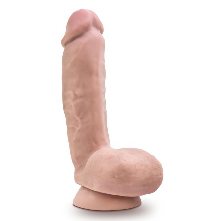 DR. SKIN, PLUS, Thick Posable, Dildo, With, Squeezable, Balls, 20cm, Vanilla