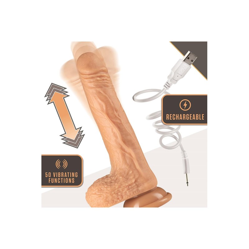 DR. SKIN, Silicone, Dr. Grey,  Thrusting, Dildo, 18cm, Vanilla