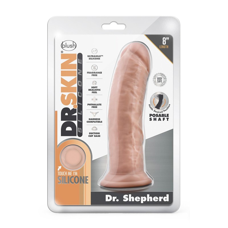 DR. SKIN, DR. SHEPHERD, Ρεαλιστικό, Ομοίωμα Πέους, Σιλικόνης, 20cm, Mocha