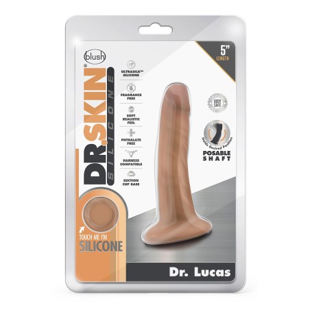 DR. SKIN, SILICONE, DR. LUCAS, Dildo, With Suction Cup 12, Mocha