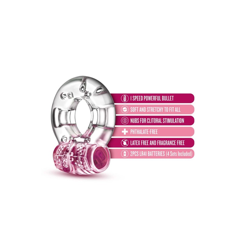 PLAY WITH ME, AROUSER, VIBRATING, C-RING, pink