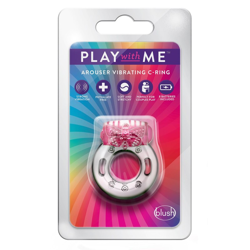 PLAY WITH ME, AROUSER, VIBRATING, C-RING, pink