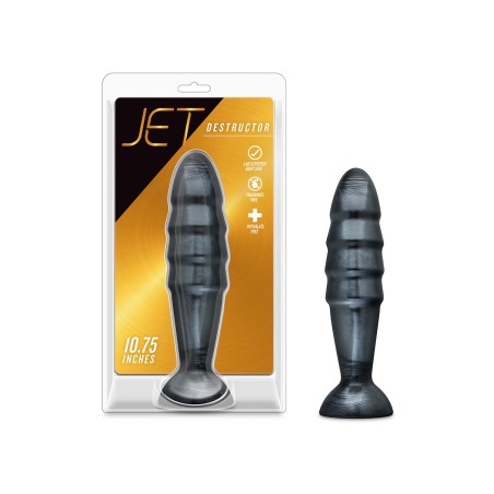 JET, DESTRUCTOR, Carbon, Metallic, Butt Plug, Black