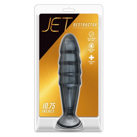 JET, DESTRUCTOR, Carbon, Metallic, Butt Plug, Black