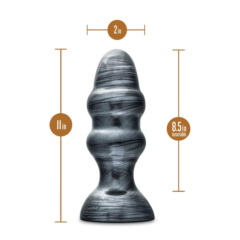 JET, STEALTH, Carbon, Metallic, Butt Plug, Black