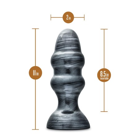 JET, STEALTH, Carbon, Metallic, Butt Plug, Black
