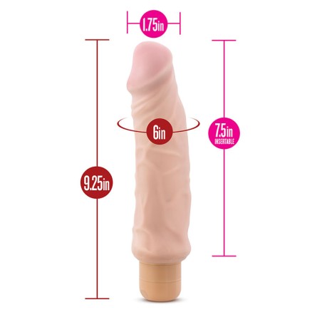 X5 PLUS, Vibrating, Realistic Dildo, Hard On, BEIGE