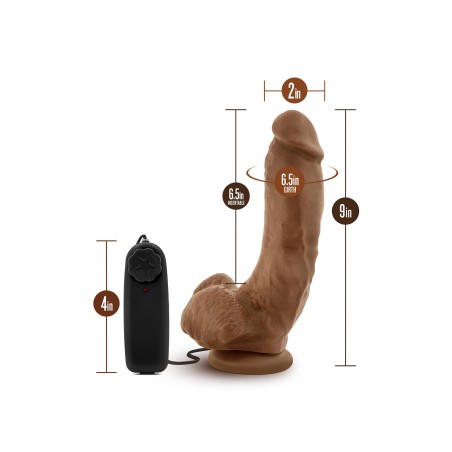 LOVERBOY, THE BOXER, Realistic, Vibrating, Cock, 23cm, Mocha