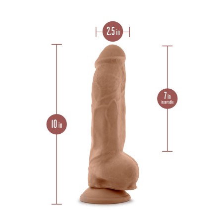 AU NATUREL, Big Boy, Realistic, Dildo, 25cm, Mocha