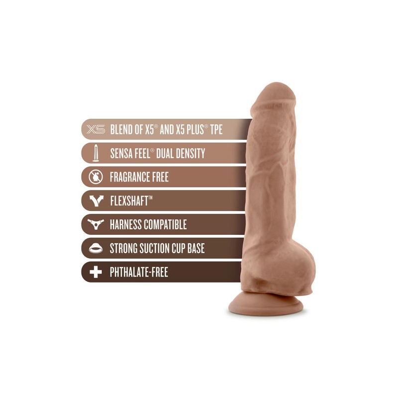 AU NATUREL, Big Boy, Ρεαλιστικό, Ομοίωμα, Πέους, 25cm, Mocha