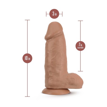 AU NATUREL, BOLD CHUB, Realistic Dildo, 27,5cm, mocha