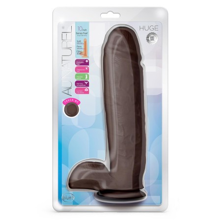 AU NATUREL, HUGE, Ρεαλιστικό, Ομοίωμα Πέους, 25cm, Chocolate