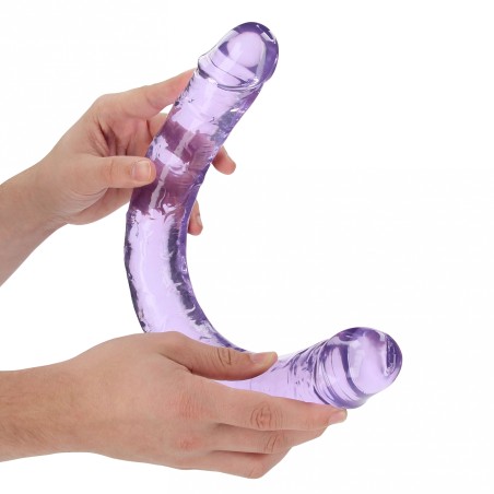 Real Rock, Crystal Jelly, Realistic, Double, Dong, 45 cm, purple