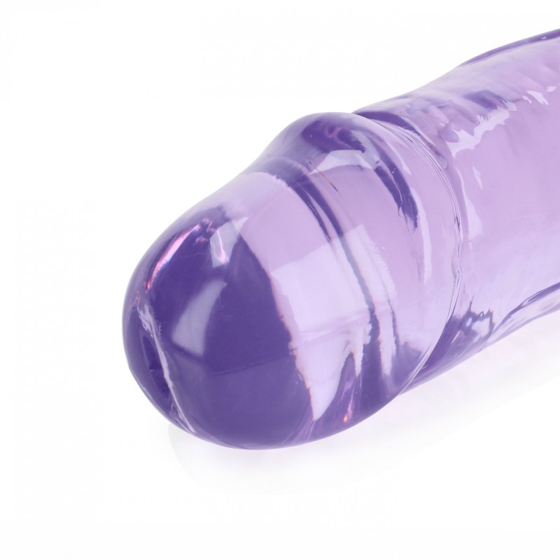 Real Rock, Crystal Jelly, Realistic, Double, Dong, 45 cm, purple