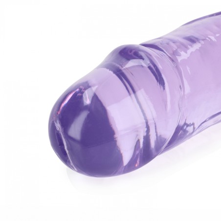 Real Rock, Crystal Jelly, Realistic, Double, Dong, 45 cm, purple