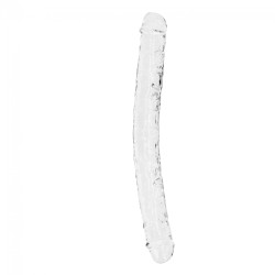 Real Rock, Crystal Jelly, Realistic, Double, Dong, 34 cm, clear