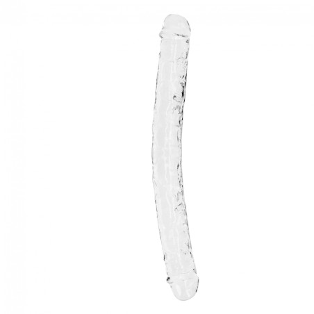 Real Rock, Crystal Jelly, Realistic, Double, Dong, 34 cm, clear