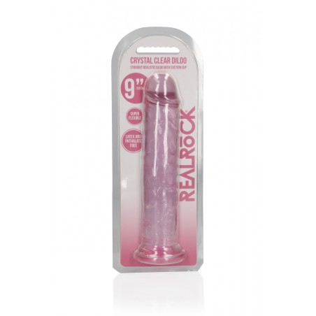 Real Rock, Straight, Realisti,  Dildo, with, Suction Cup, 23cm, pink