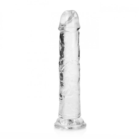 Real Rock, Straight, Realisti,  Dildo, with, Suction Cup, 18cm, clear
