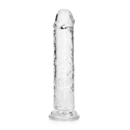 Real Rock, Straight, Realisti,  Dildo, with, Suction Cup, 18cm, clear
