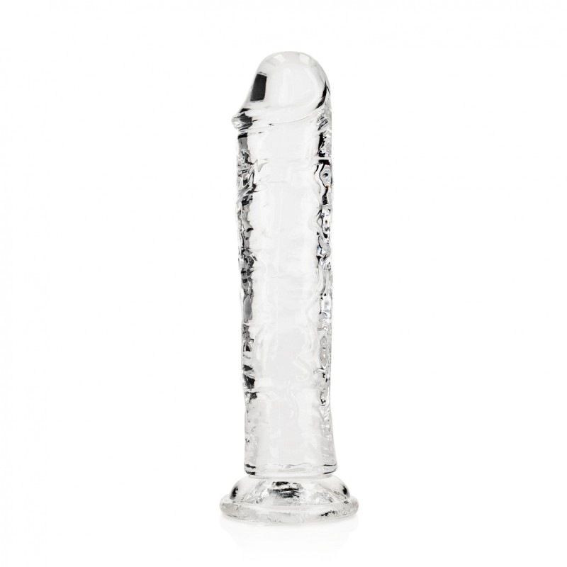 Real Rock, Straight, Realisti,  Dildo, with, Suction Cup, 18cm, clear