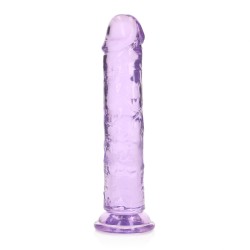 Real Rock, Straight, Realisti,  Dildo, with, Suction Cup, 18cm, purple