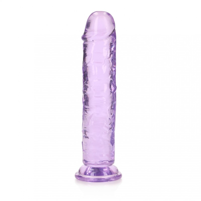 Real Rock, Ρεαλιστικό, Ομοίωμα, Πέους, με Βεντούζα, 18cm, μοβ