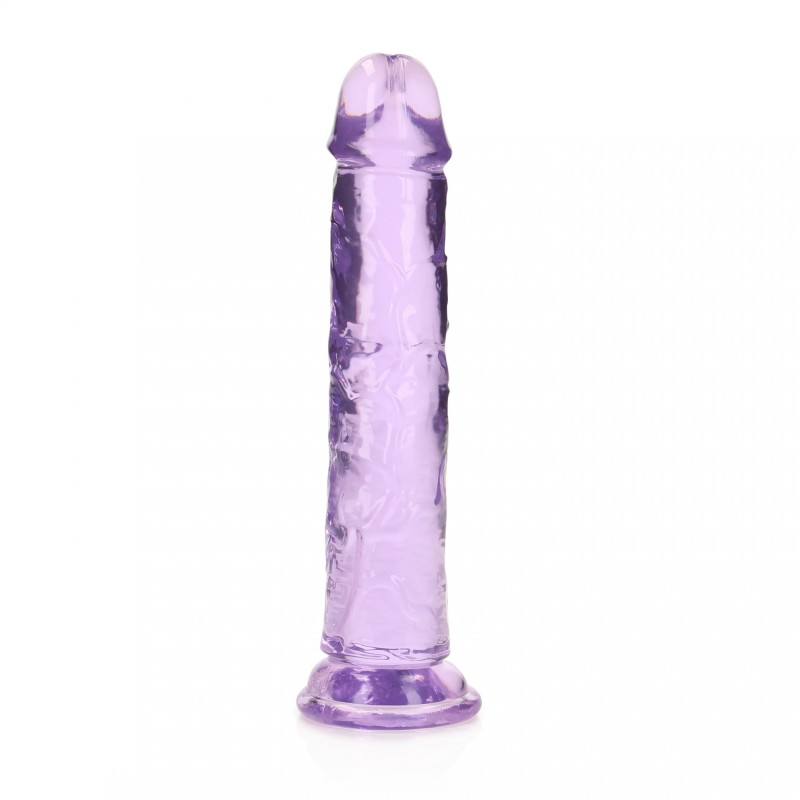 Real Rock, Straight, Realisti,  Dildo, with, Suction Cup, 18cm, purple