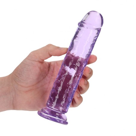 Real Rock, Straight, Realisti,  Dildo, with, Suction Cup, 18cm, purple