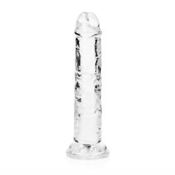 Real Rock, Straight, Realisti,  Dildo, with, Suction Cup, 14,5cm, clear