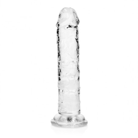 Real Rock, Straight, Realisti,  Dildo, with, Suction Cup, 14,5cm, clear