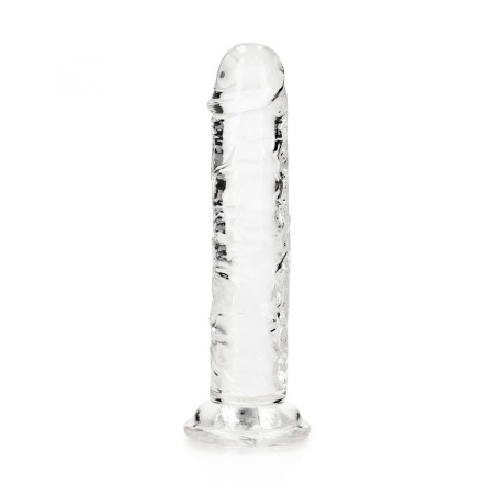 Real Rock, Straight, Realisti,  Dildo, with, Suction Cup, 14,5cm, clear