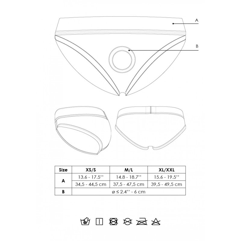 OUCH, Vibrating, Strap-on, High-cut, Brief