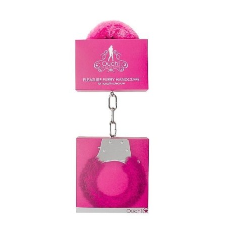 OUCH! :  Pleasure Handcuffs Furry - Pink