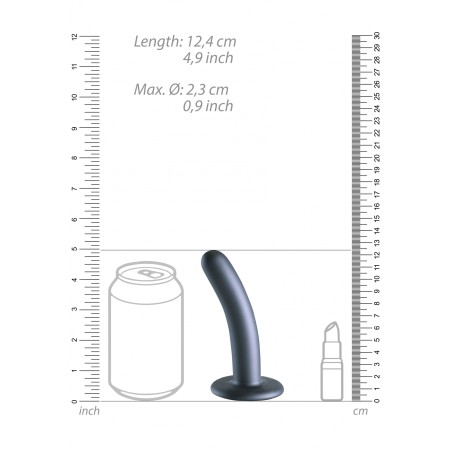 OUCH, Smooth, Silicone, G-Spot, Dildo, 12 cm, Grey