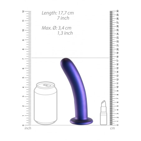 OUCH, Smooth, Silicone, G-Spot, Dildo, 17cm, bue