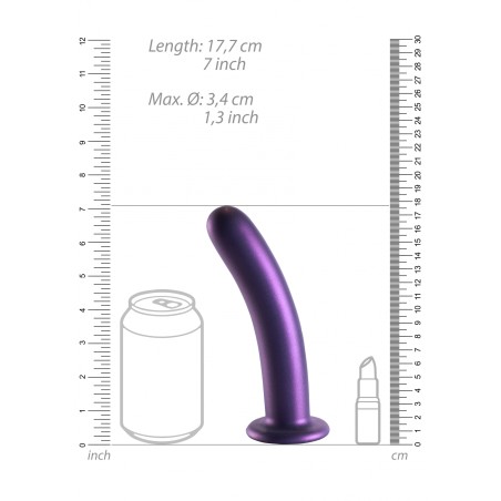 OUCH, Smooth, Silicone, G-Spot, Dildo, 17cm, purple