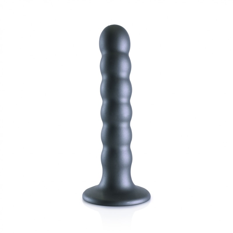 OUCH, Beaded, Smooth, Silicone, G-Spot, Dildo, 13 cm, Grey