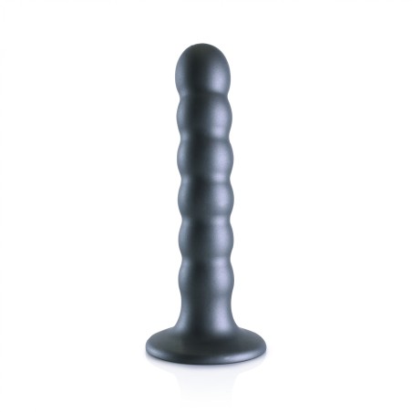 OUCH, Beaded, Smooth, Silicone, G-Spot, Dildo, 13 cm, Grey