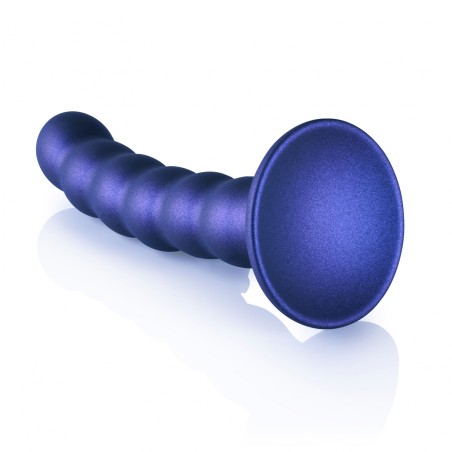 OUCH, Beaded, Smooth, Silicone, G-Spot, Dildo, 13 cm, blue