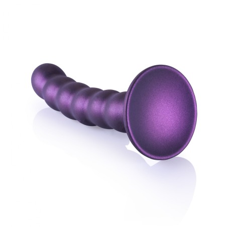 OUCH, Beaded, Smooth, Silicone, G-Spot, Dildo, 13 cm, purple