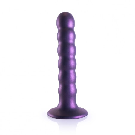 OUCH, Beaded, Smooth, Silicone, G-Spot, Dildo, 13 cm, purple