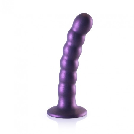 OUCH, Beaded, Smooth, Silicone, G-Spot, Dildo, 13 cm, purple