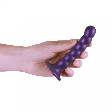 OUCH, Beaded, Smooth, Silicone, G-Spot, Dildo, 13 cm, purple