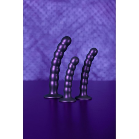 OUCH, Beaded, Smooth, Silicone, G-Spot, Dildo, 13 cm, purple